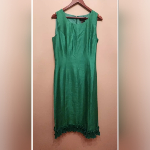 Ashro 2 pcs green ruffles dress size 10 - Picture 3 of 4